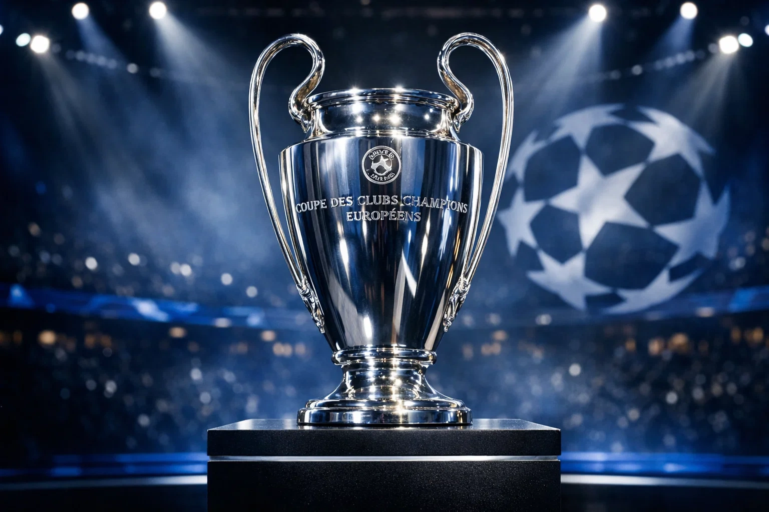 Champions League trophy representing the ultimate prize in European club football